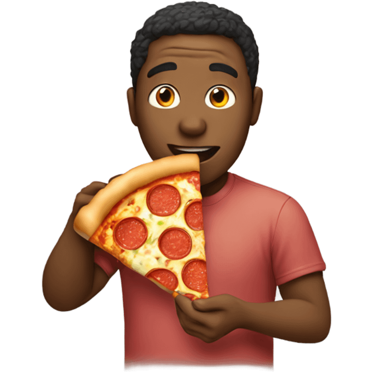 Guy eating pizza  emoji