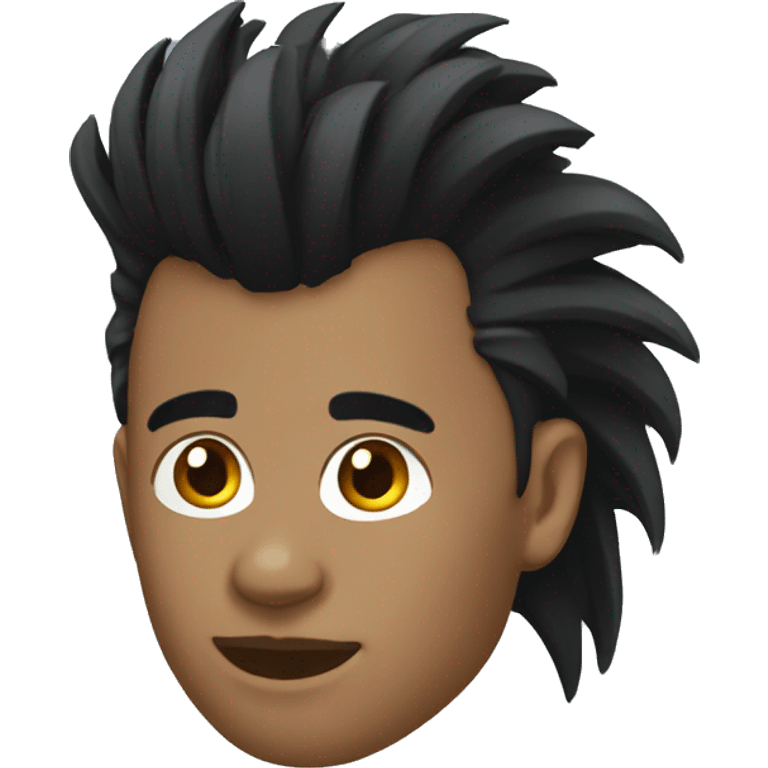 black mohawk hair emoji