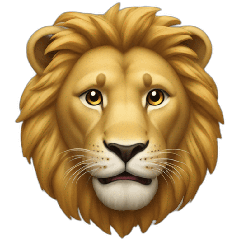 Un lion qui mange un donot emoji