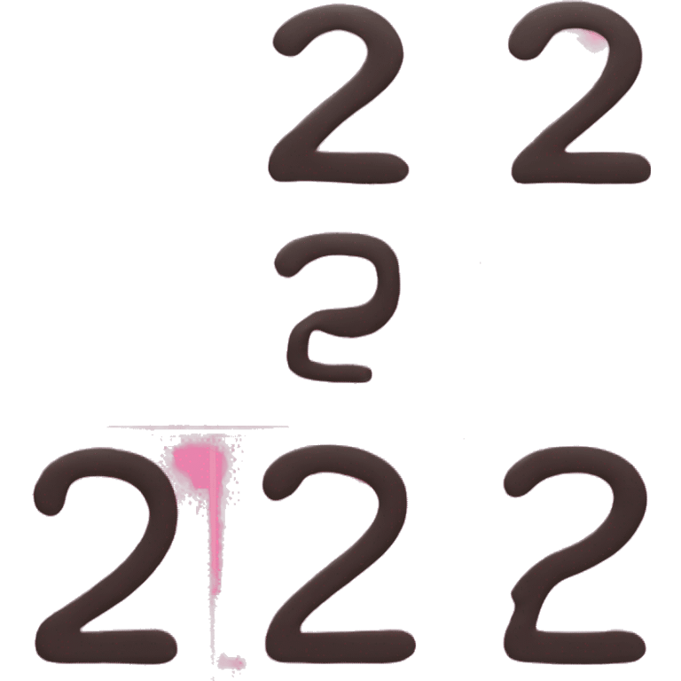 The number 22 written on a pink calendar emoji