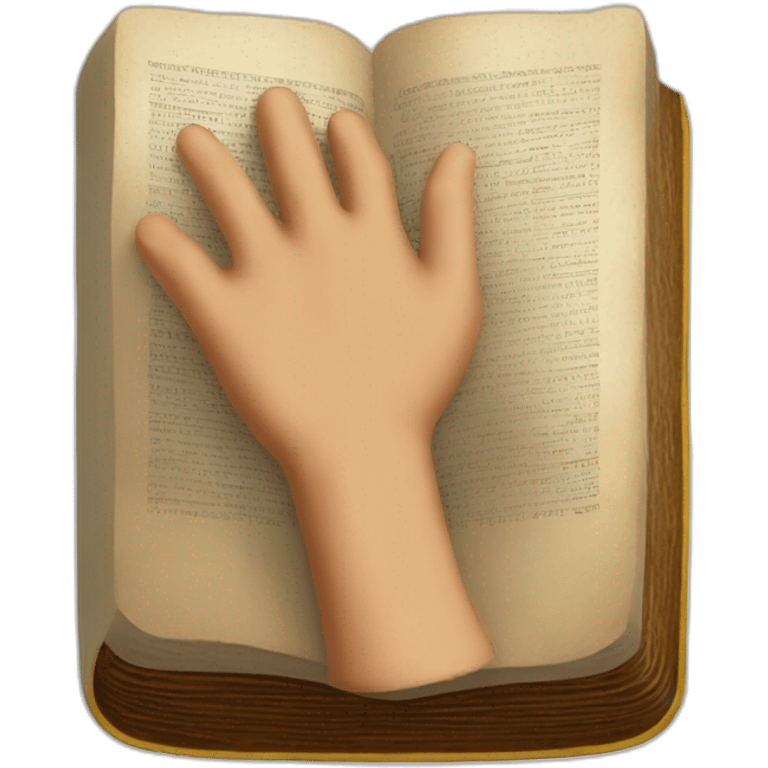 Fingers holding bible emoji