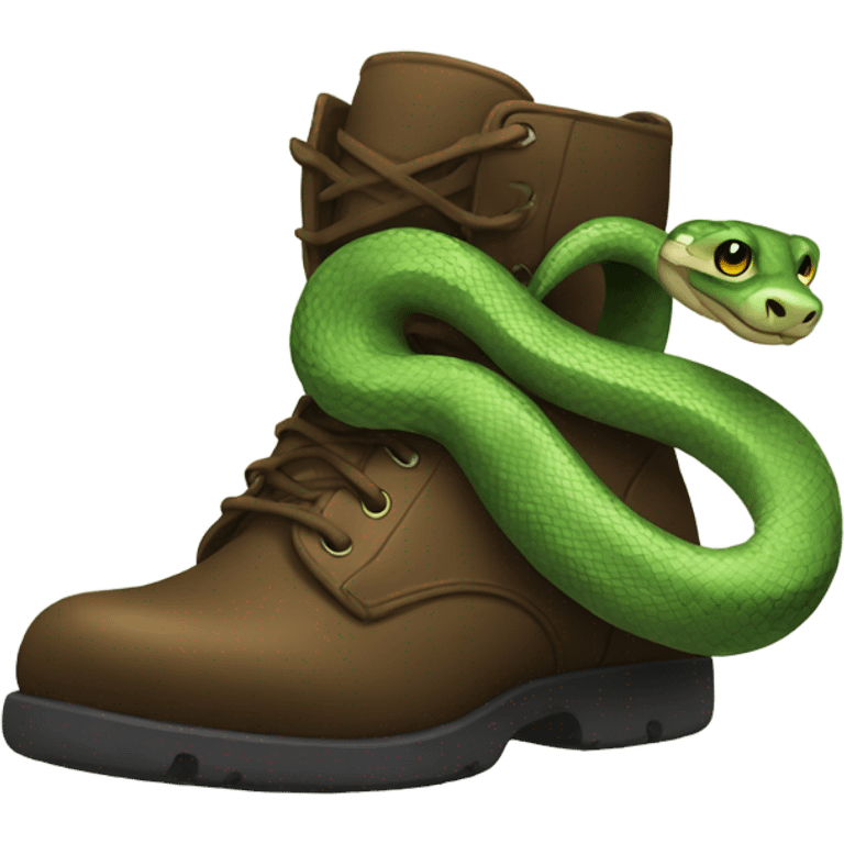 Snake wearing boots emoji