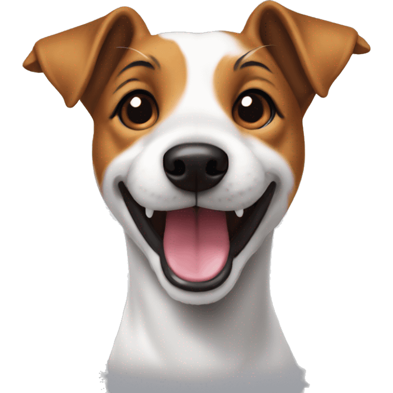 smiling jack russell terrier emoji