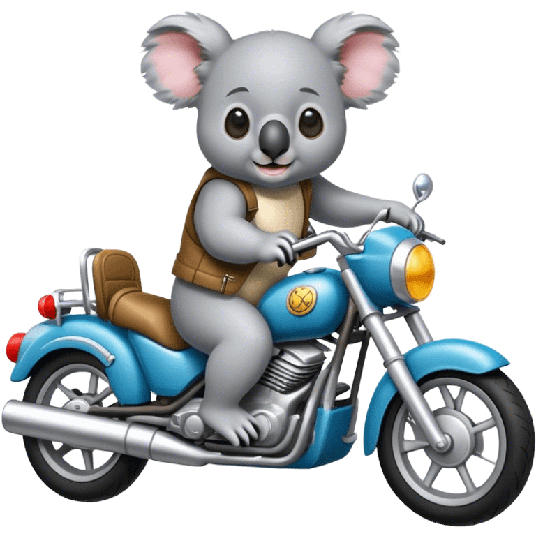 Koala riding a motorcycle emoji