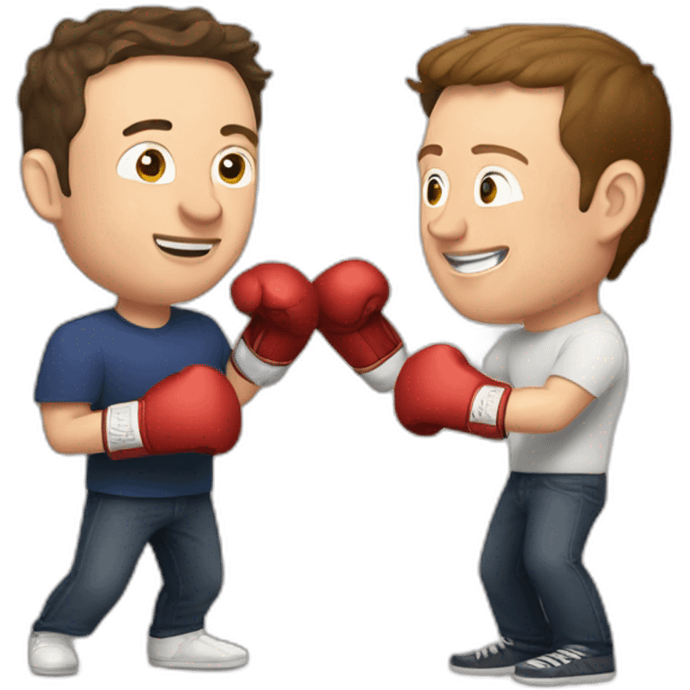 Elon Musk and mark Zuckerberg boxing emoji