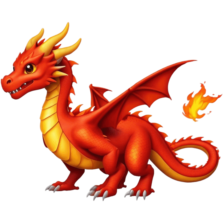 fire dragon ￼ emoji