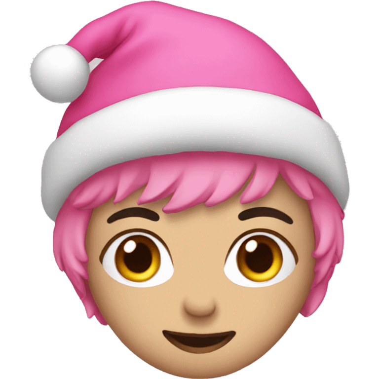 Christmas pink emoji