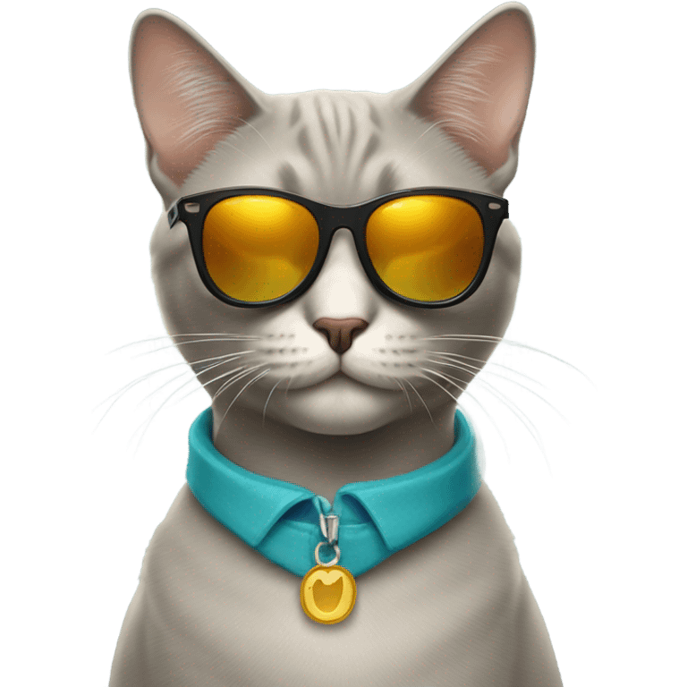 Cat with sunglasses emoji