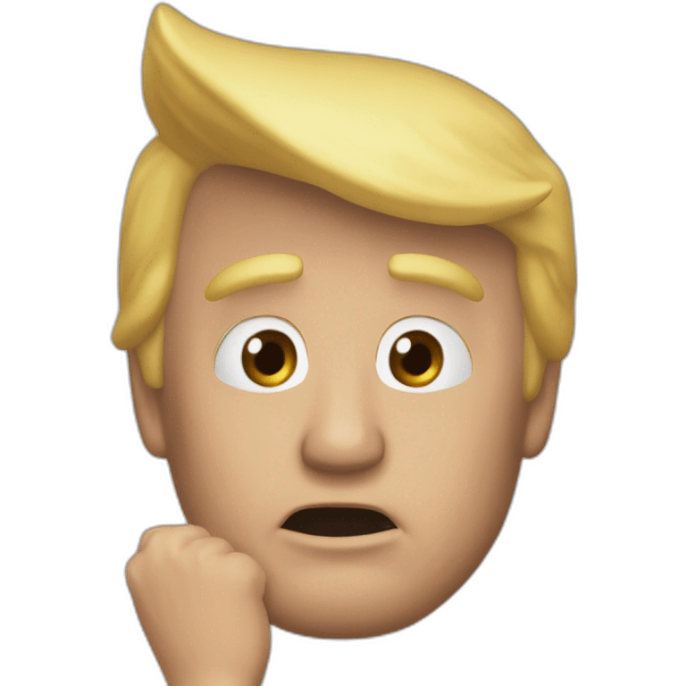 Donald trump pointe le doigt en avant emoji