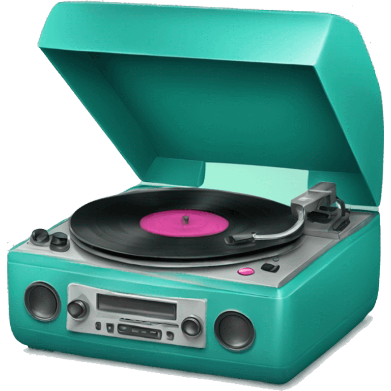 Teal record player emoji