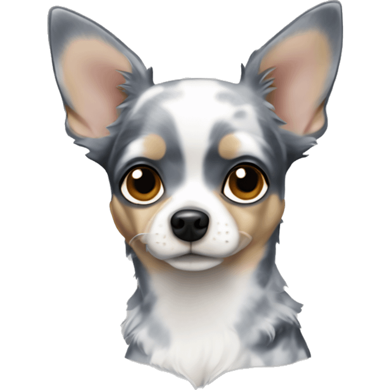 Blue Merle chihuahua emoji