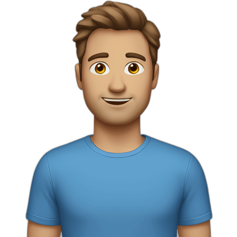 brown-haired-man-with-gray-blue-eyes-dressed-in-a-blue-t-shirt emoji