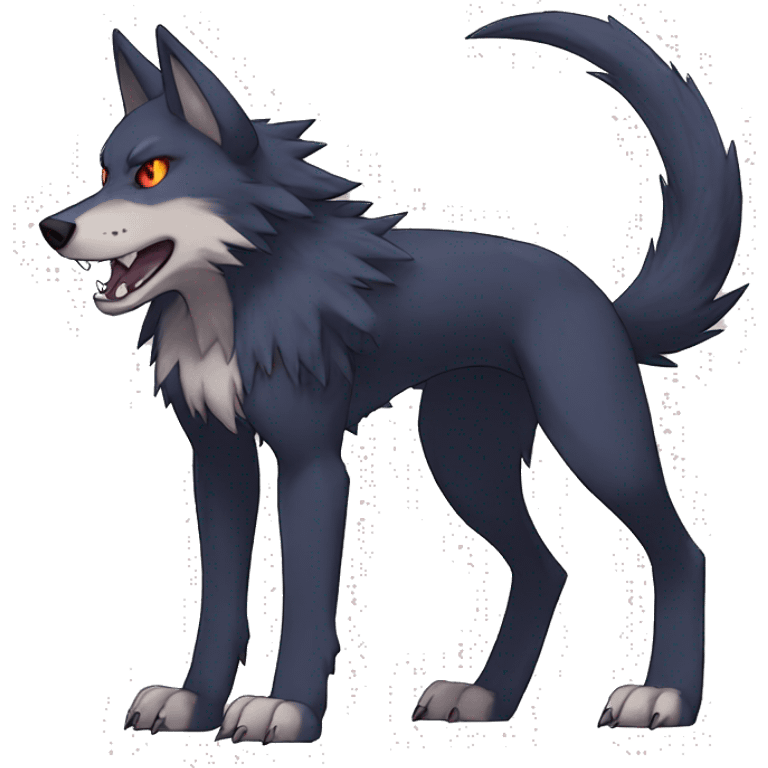 Edgy Colorful Digimon-Fakemon-Wolf full body emoji