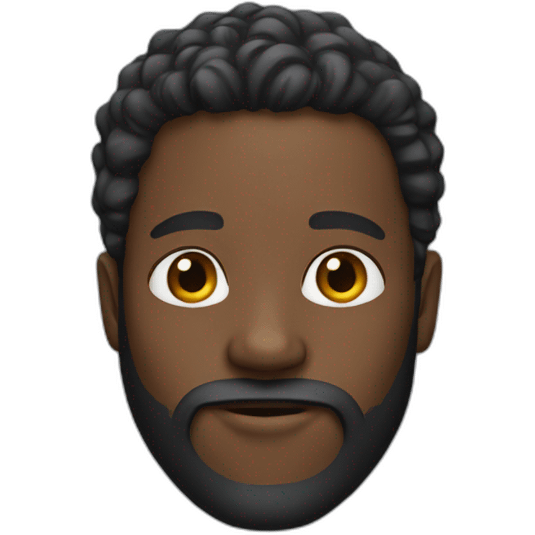 black man with beard emoji