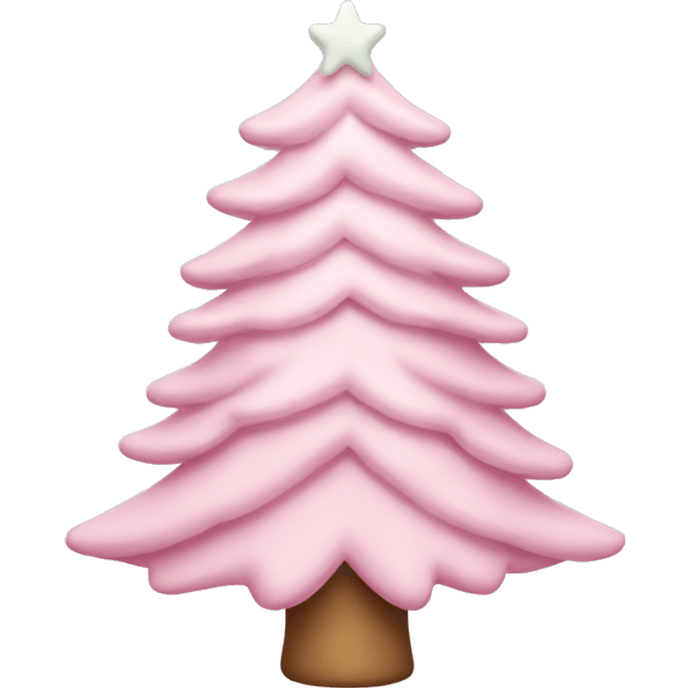 pastel pink christmas tree emoji