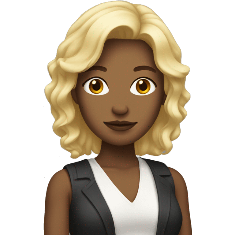 Masculine woman with blonde hair emoji