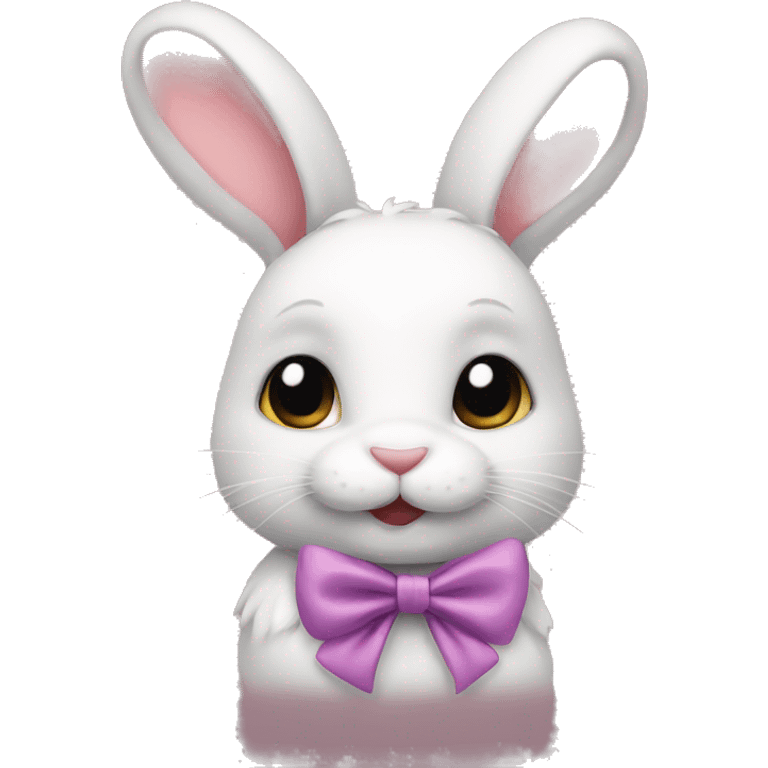 bunny with bow emoji