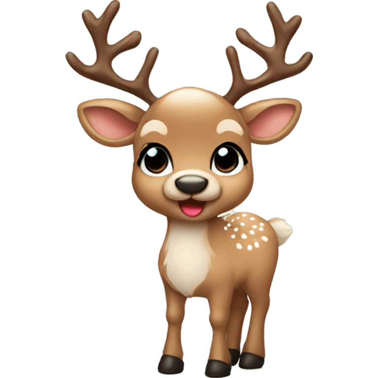 baby reindeer with bows emoji