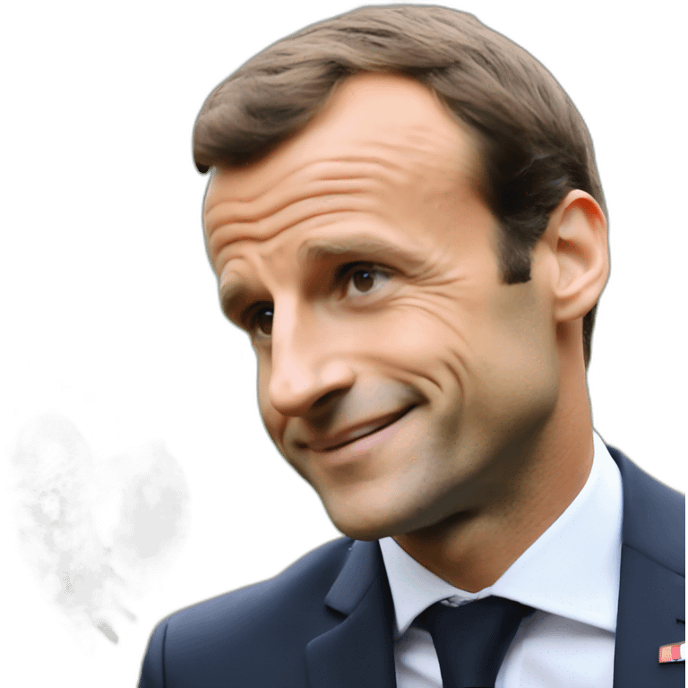 Macron avec une tortue emoji