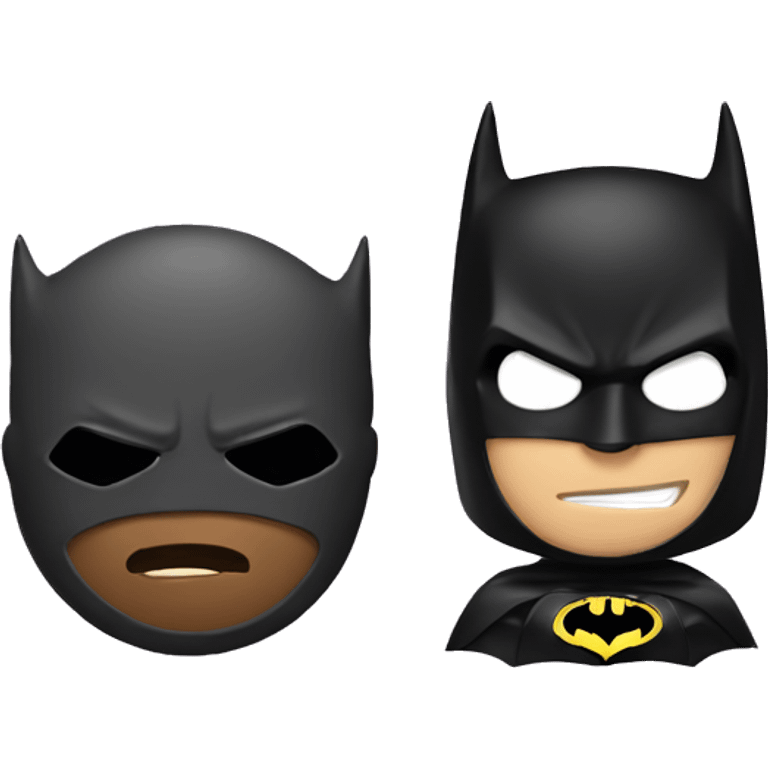 Spider and Batman together  emoji