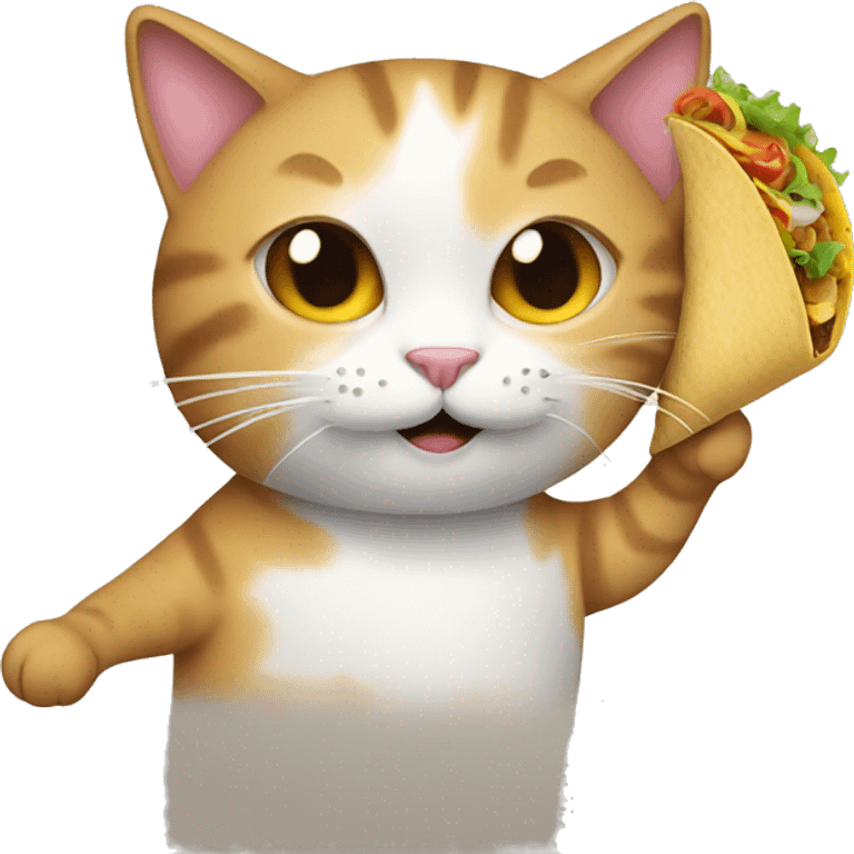 Cat with a taco  emoji