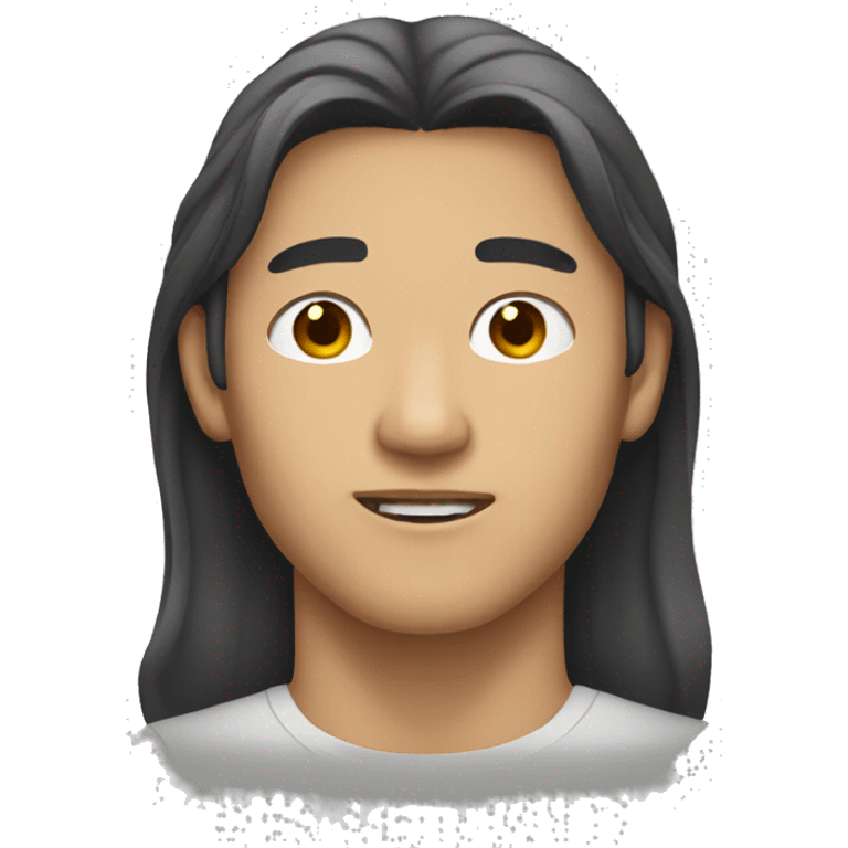 asian man with long hair and jawline emoji