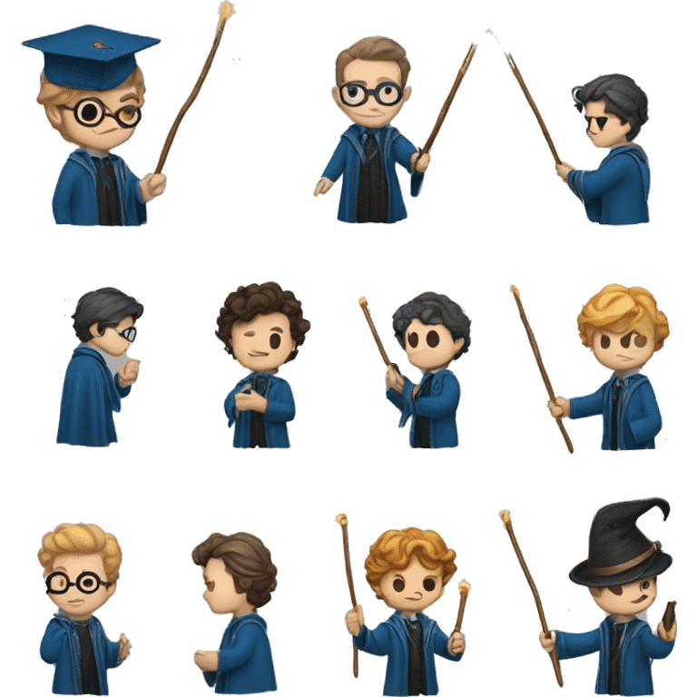 men with wand, professor, ravenclaw emoji