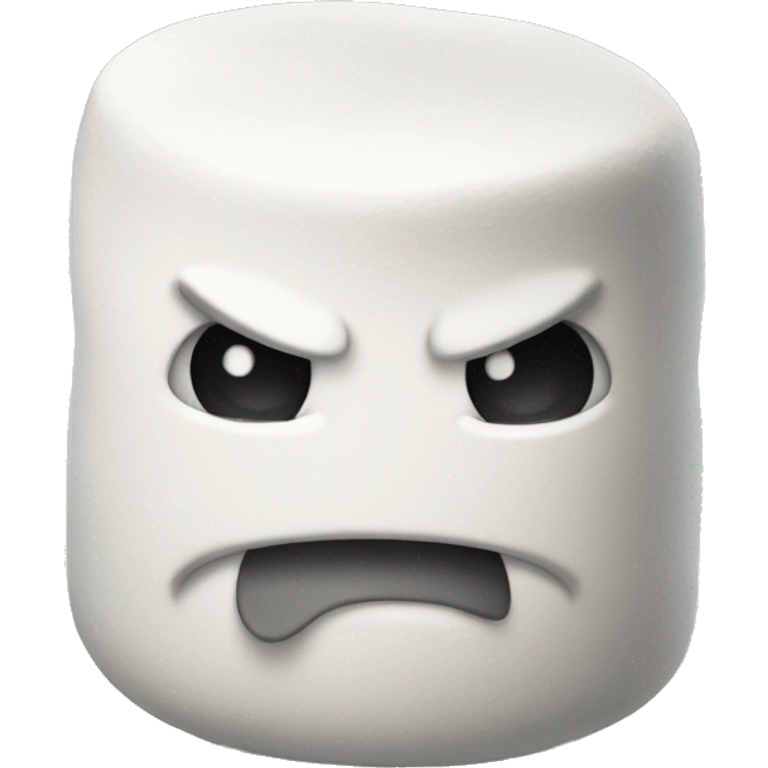 An angry marshmallow emoji