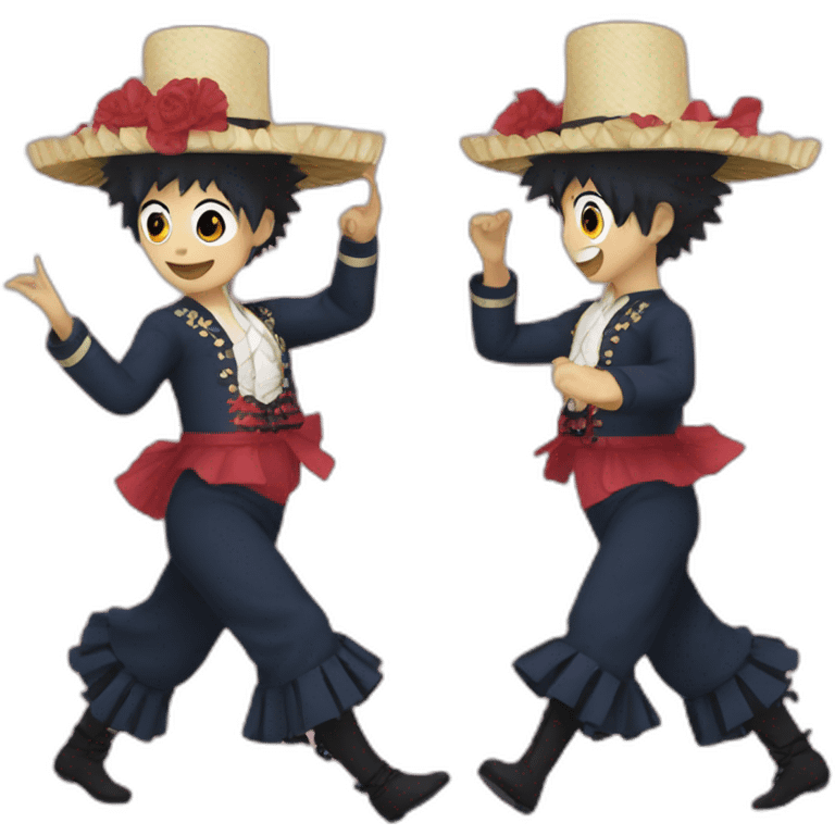 Naruto as French cancan emoji