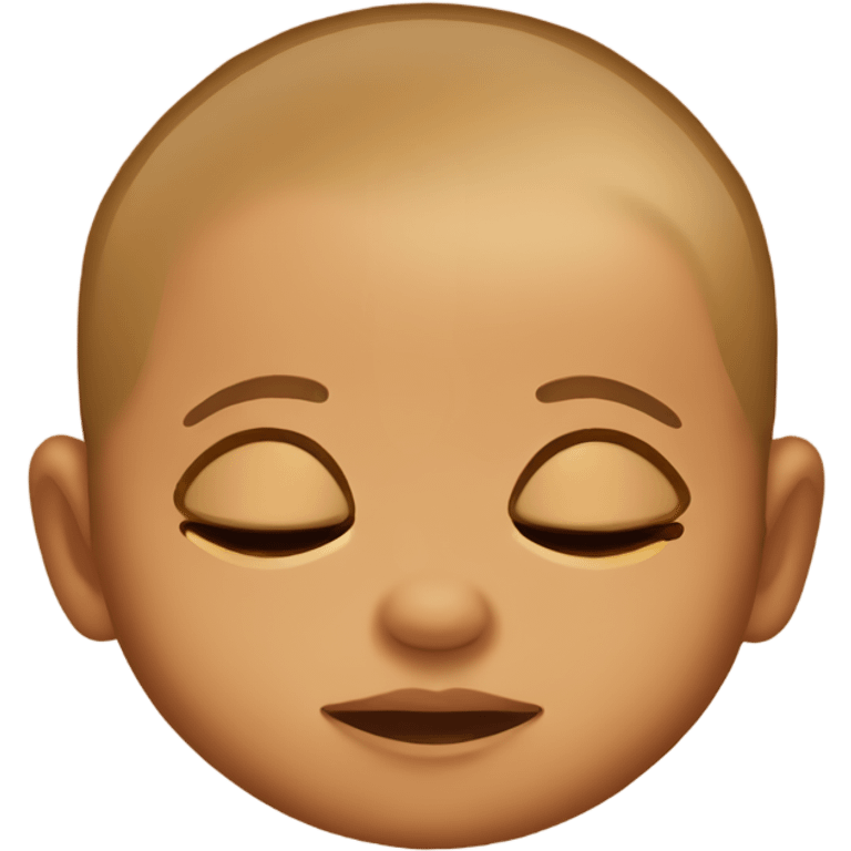 sleeping tan baby emoji