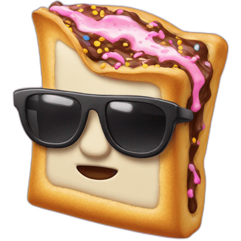 pop tart wearing sunglasses looking cool emoji