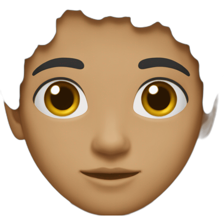 joven blanca pelo negro ondulado emoji