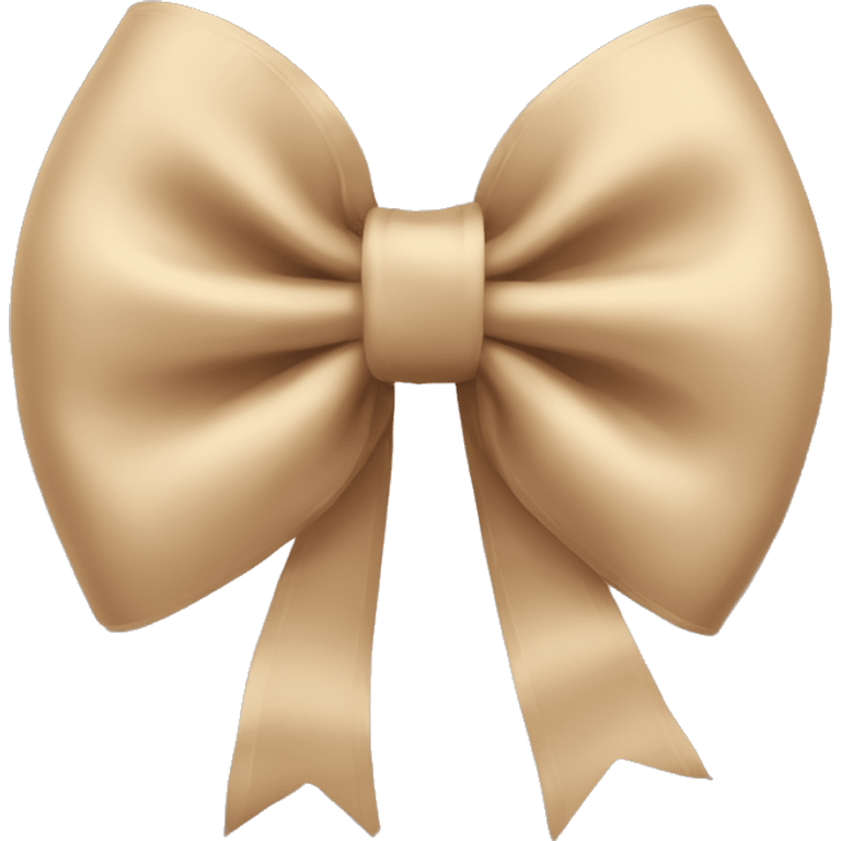 beige bow emoji