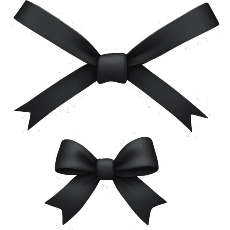 black ribbon bow emoji