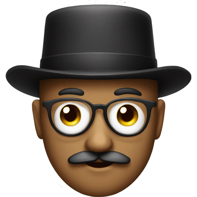 man with monocle, mustache, and hat looking fancy emoji