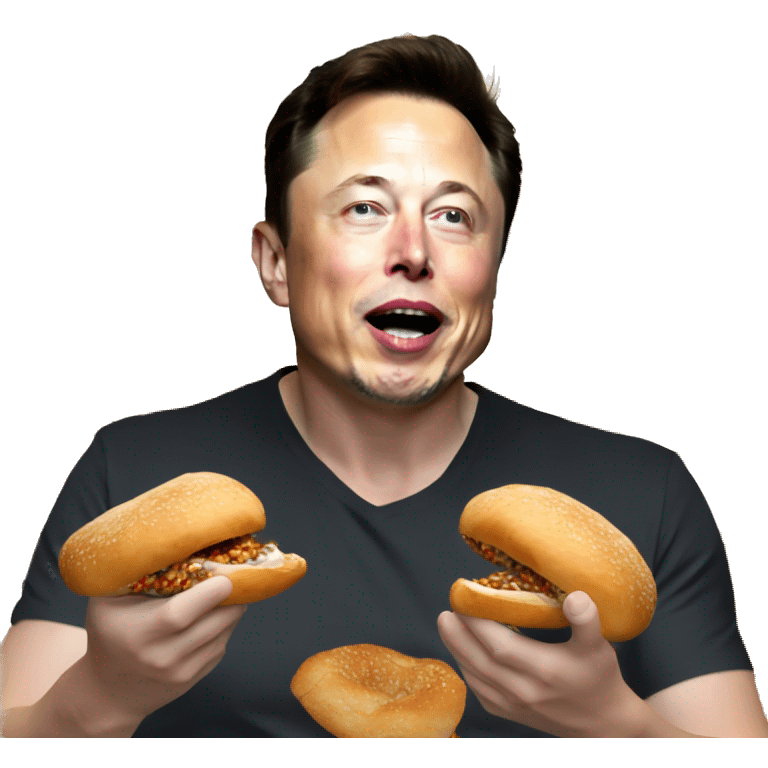 elon musk eat simit emoji