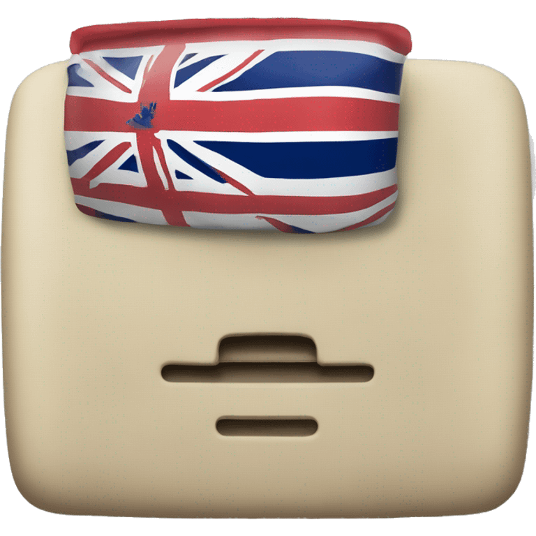 iPad tablet with English flag emoji