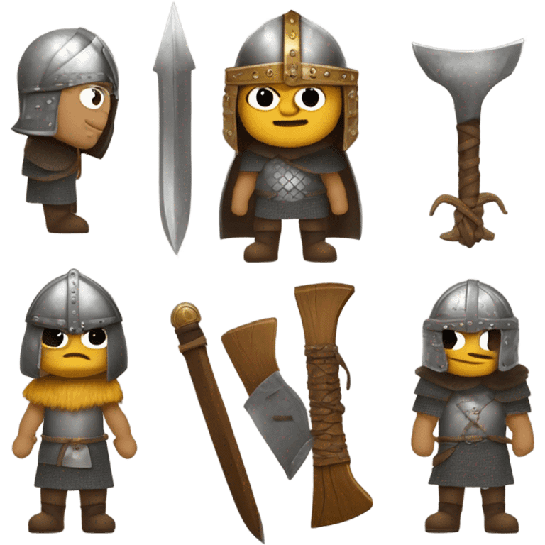 Vikingos y duendes de estilo nórdico vikingo  emoji