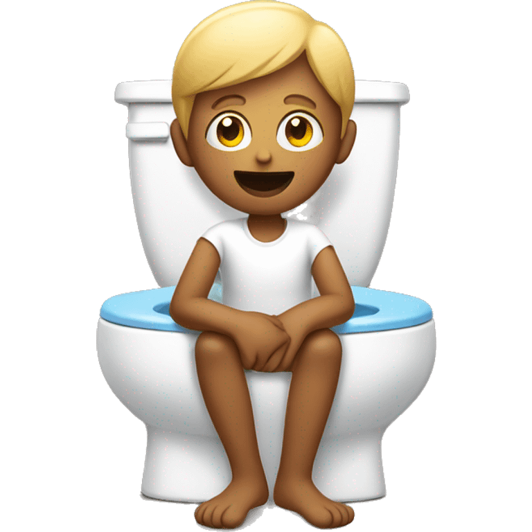 Sitting on a toilet emoji