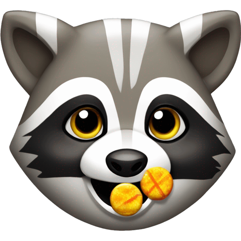 Raccoon eat candy emoji