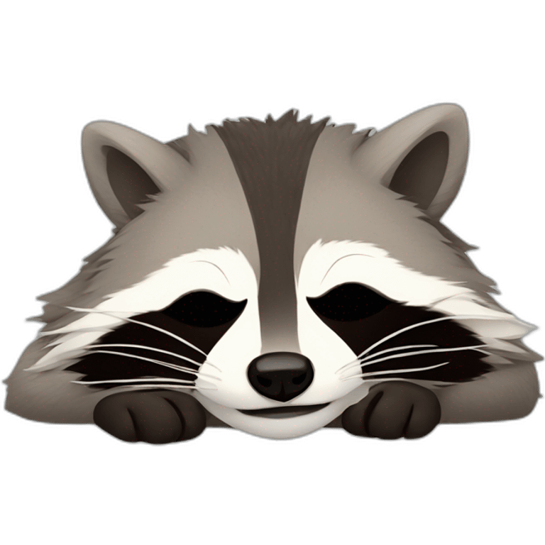 sleeping racoon emoji