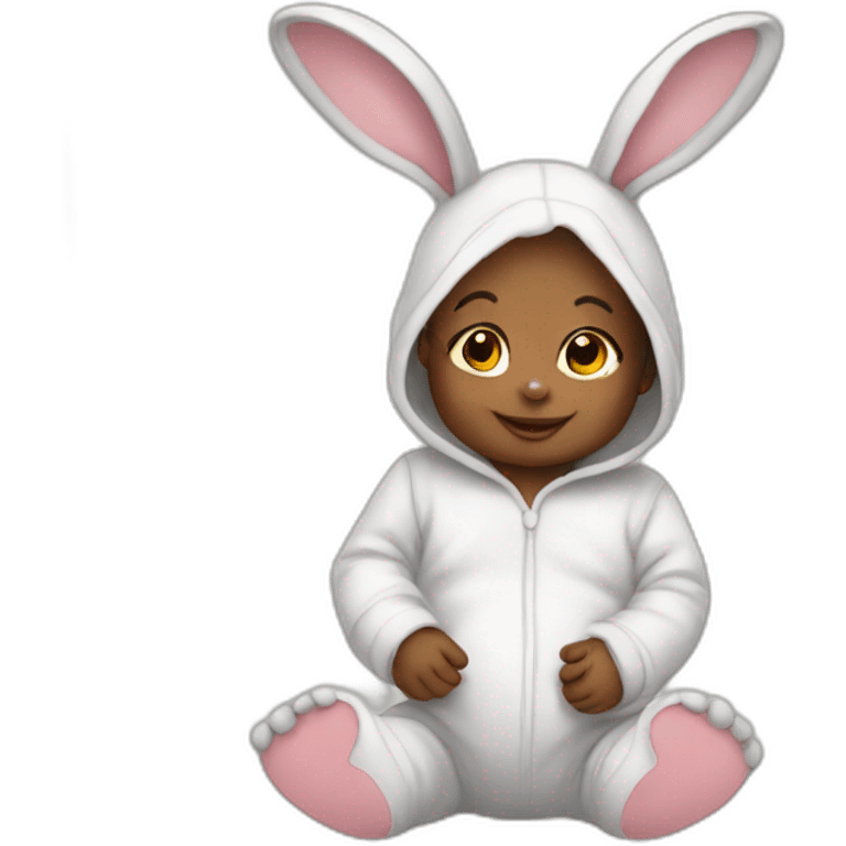 newborn in bunny costume emoji