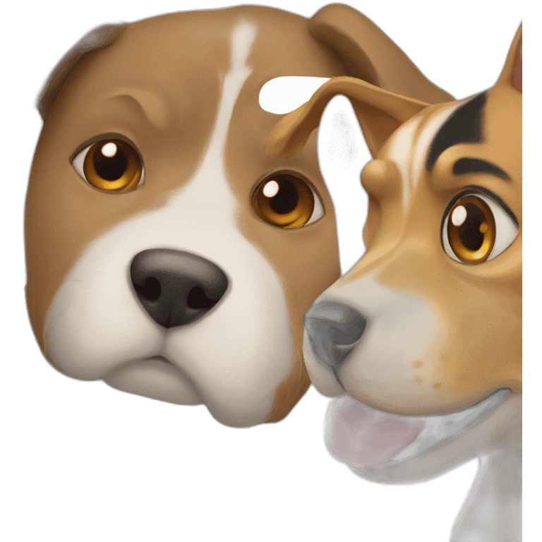 Un chien et un chat emoji