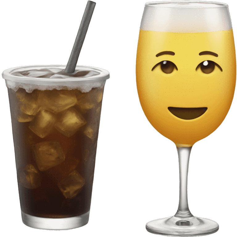 Drink with staw emoji