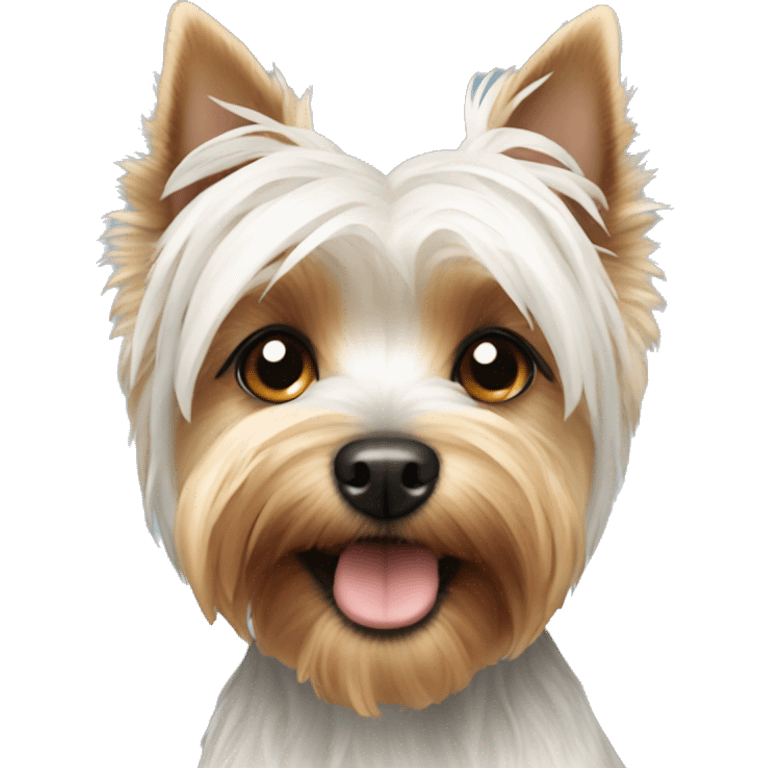 White yorkie terrier  emoji