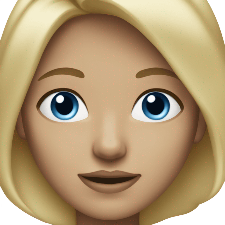 blonde hair blue eyed woman new castor emoji