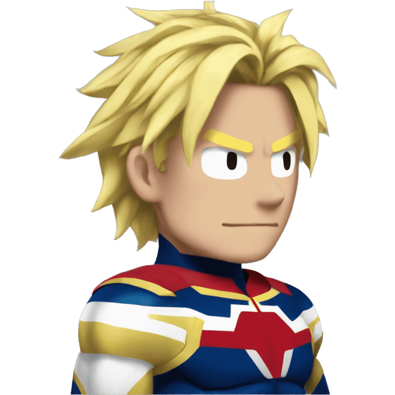 very developed gutes of All Might from the back emoji