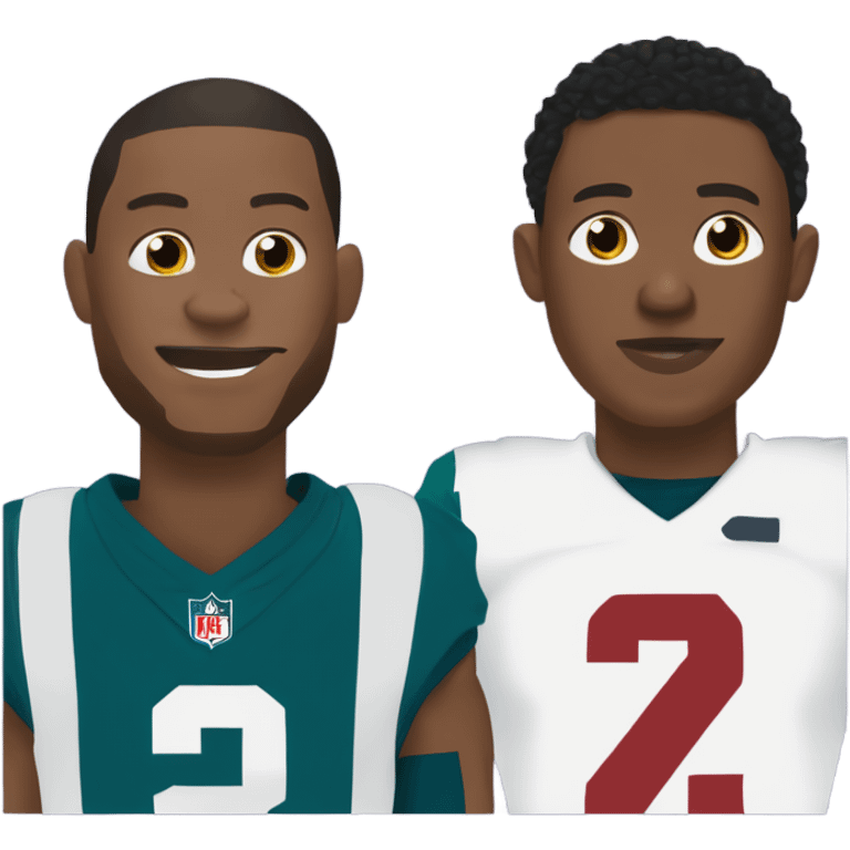 Jalen hurt, Devonta smith & AJ brown cartoon emoji  emoji