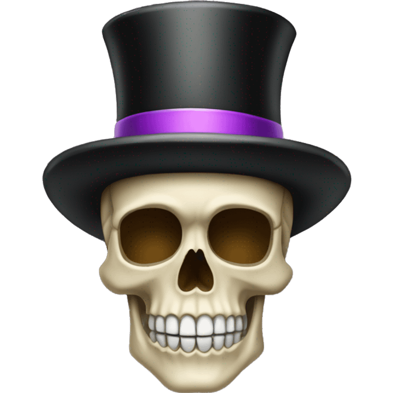 Skull emoji with top hat emoji