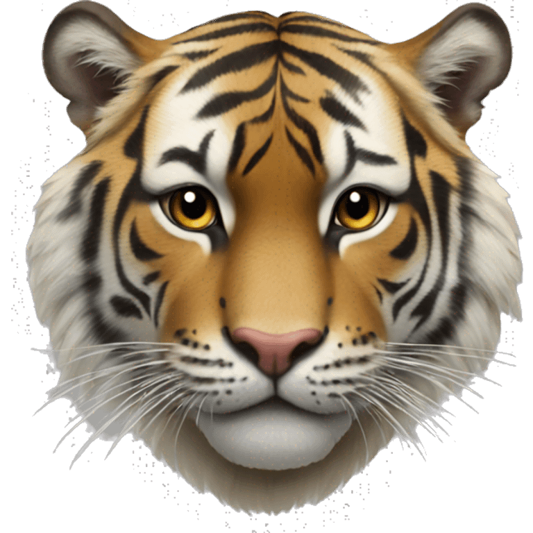 Una tigre che tiene in mano un cuore emoji